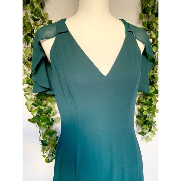 Lulus Kadence Emerald Green Chiffon Maxi Dress - Picture 4 of 12